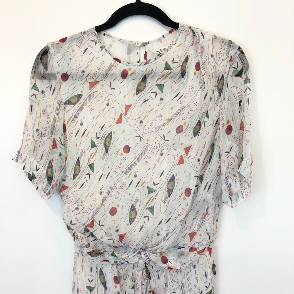 ISABEL MARANT ETOILE White Barden Silk Mini Dress - Picture 8 of 8